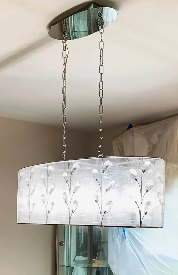 Modern crystal pendant chandelier installed by Tritan electricians