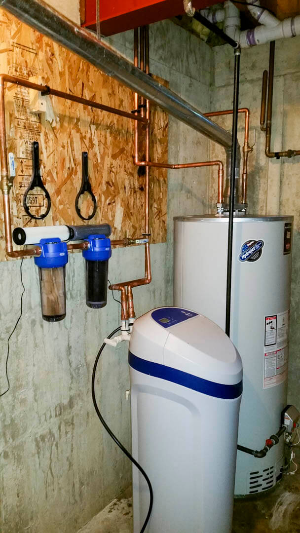 Water heater and softener system installed by Tritan plumbers